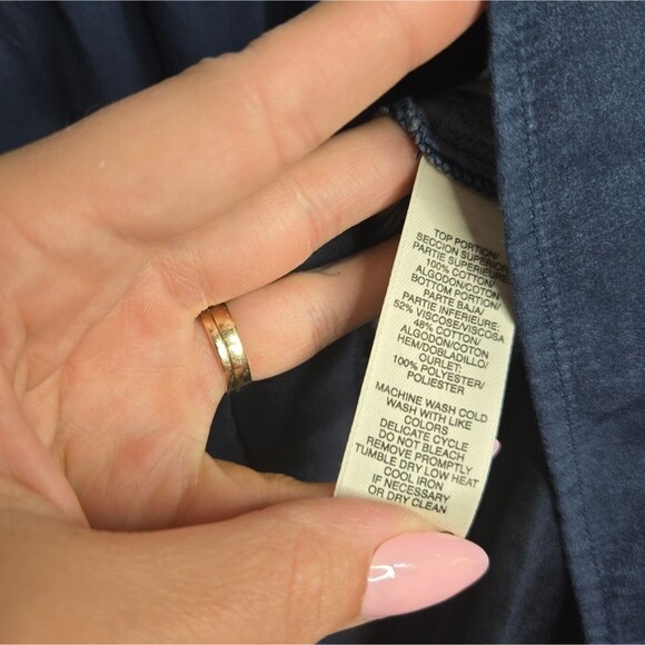 DKNY Artsy Sleeveless Mini Dress Abstract Mixed Media Drawstring Waist Size L - Picture 6 of 8